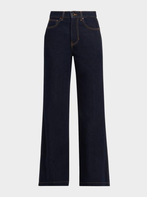 VERONICA BEARD Kasey Mid-Rise Wide-Leg Jeans