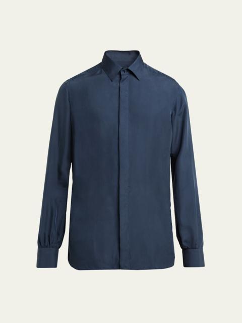TOM FORD Men's Lyocell Enzyme-Wash Button-Down Shirt