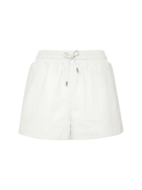 PHILIPP PLEIN logo-plaque leather shorts