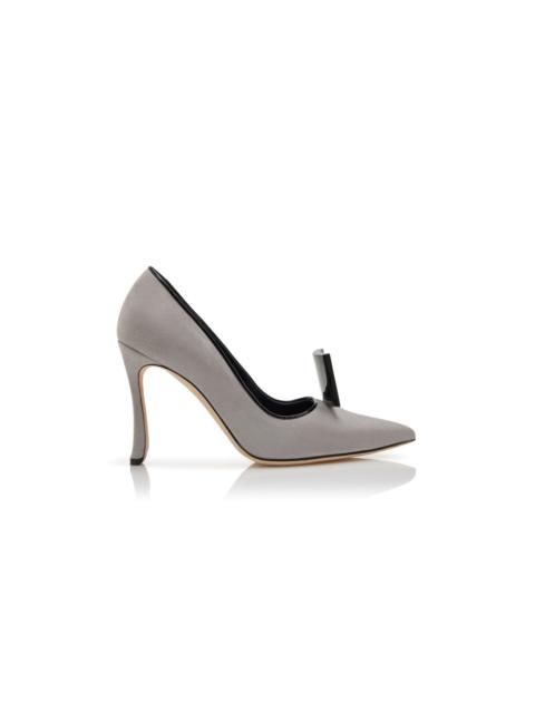 Manolo Blahnik Grey Suede Pumps
