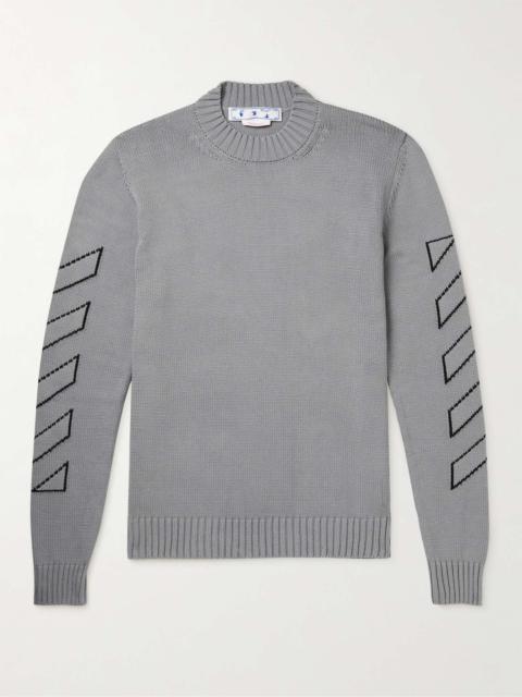 Skate Intarsia-Cotton Sweatshirt