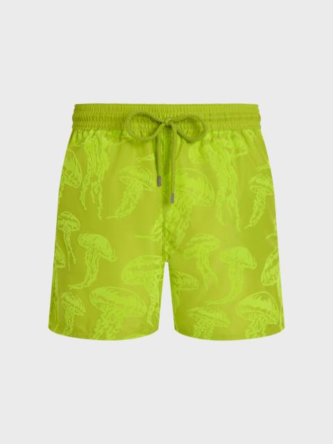 Vilebrequin MEN ULTRA-LIGHT AND PACKABLE SWIM TRUNKS FLOCKED JELLYFISH DANCE
