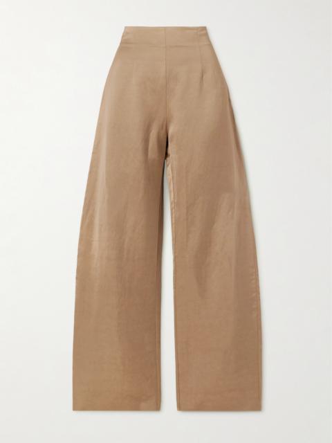 cortana Gloria Dupioni Wide-leg Pants