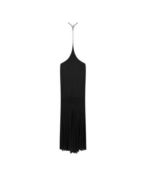 TOM FORD SHEER VISCOSE KNIT SKIRT WITH CHOKER DETAIL