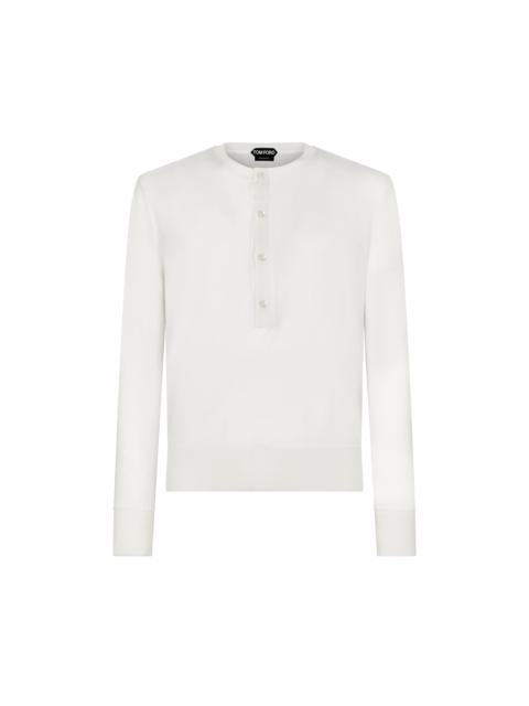 TOM FORD LIGHTWEIGHT SILK CUPRO HENLEY