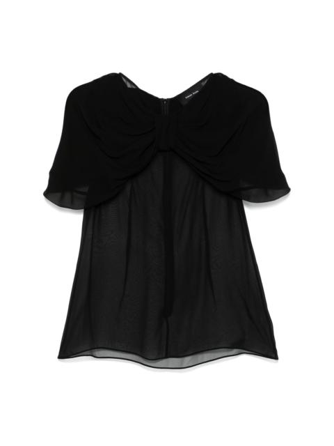 Simone Rocha bow-detail sheer blouse