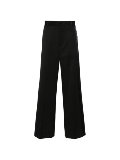 single stitch-logo trousers