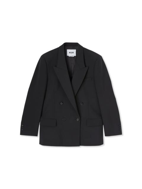 Fresh wool double-breasted jacket