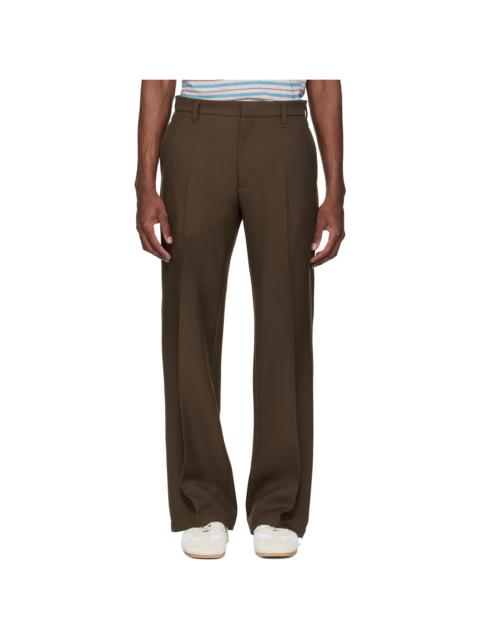 Stockholm Surfboard Club Brown Tailored Bootcut Trousers