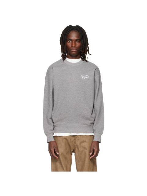 Maison Kitsuné Gray Handwriting Comfort Sweatshirt