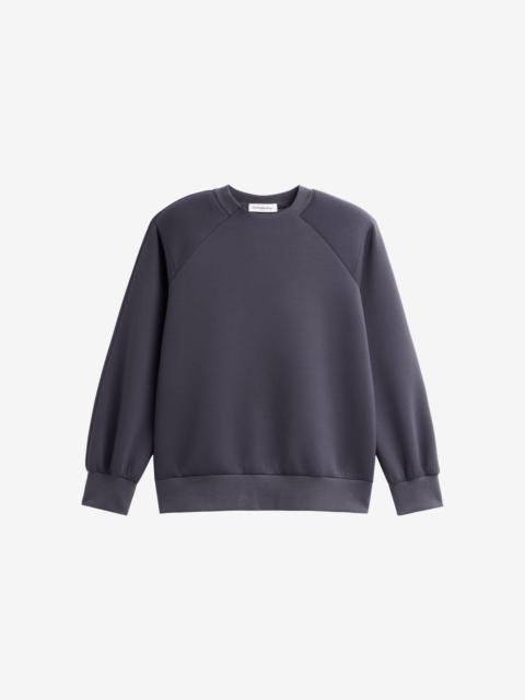 The Frankie Shop Leian Neoprene Padded Sweatshirt - Grey Melange