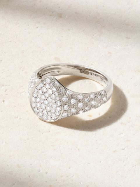 Yvonne Léon Mini Poire 9-karat White Gold Diamond Ring