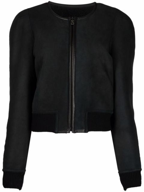 Isabel Marant Étoile collarless wool bomber jacket