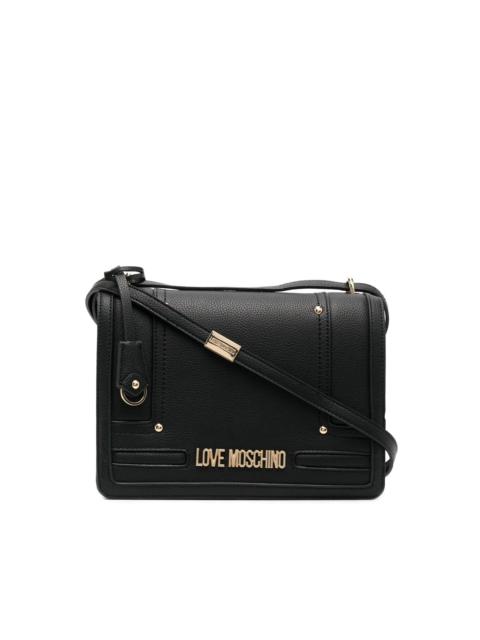 Moschino logo-plaque crossbody bag