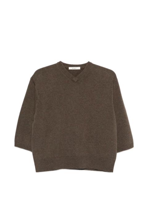 6397 V-neck short-sleeve sweater