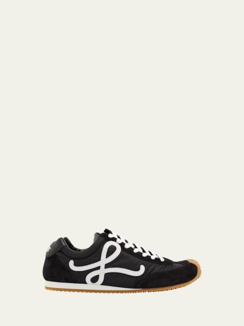 Loewe Men's Ballet Runner 2.0 Nylon and Calfskin Low-Top Sneakers