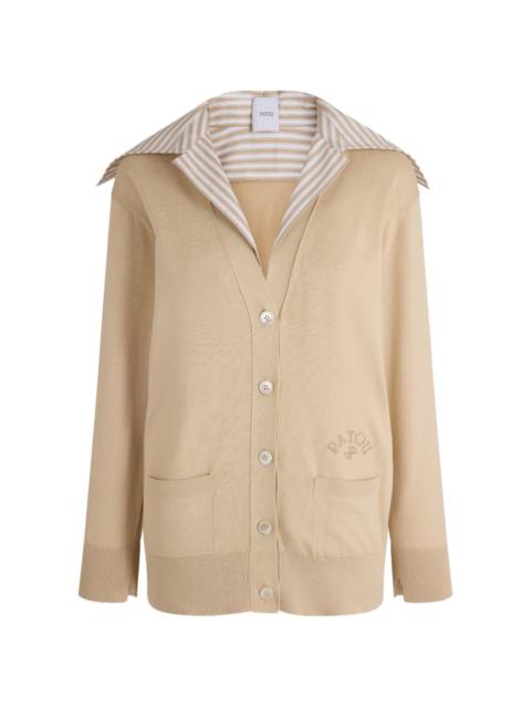 PATOU poplin-collar cardigan