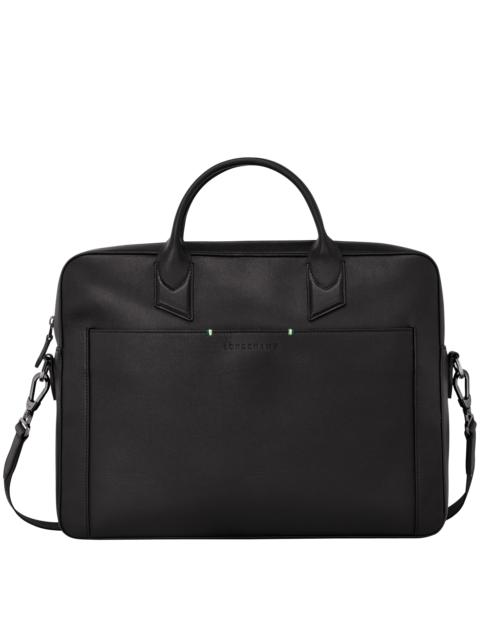 Longchamp sur Seine M Briefcase Black - Leather