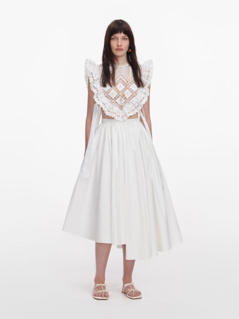 White Crochet Lace Crop Top