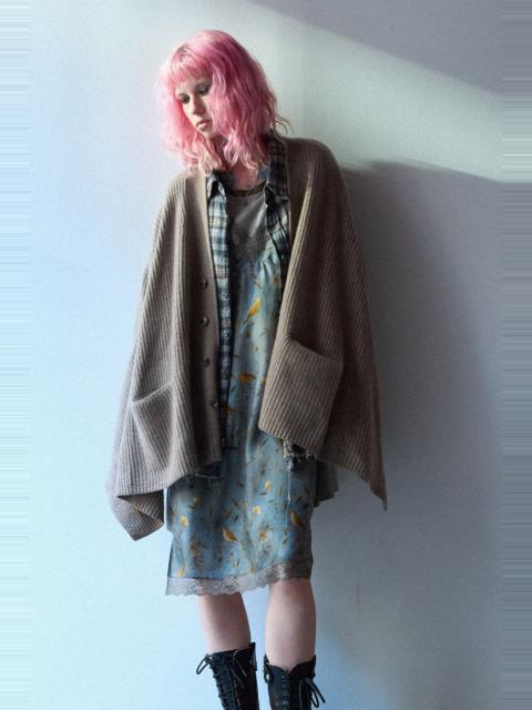 R13 Draped Front Ribbed Cardigan
