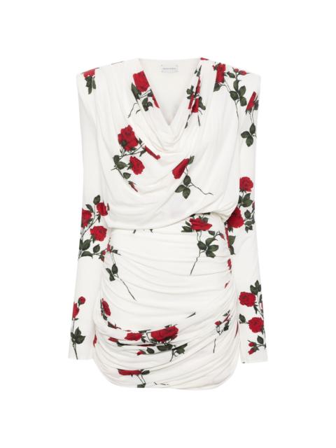 MAGDA BUTRYM floral-print ruched minidress