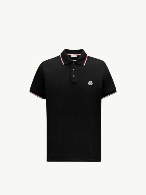 Moncler Tricolor-Trimmed Cotton Piquet Polo Shirt