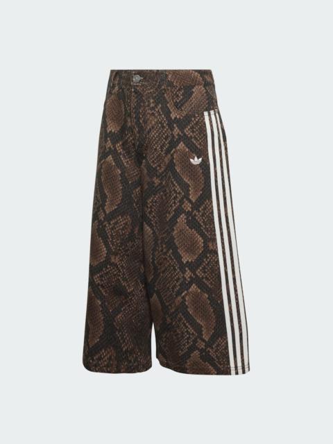 adidas SNAKE PRINT DENIM BERMUDA SHORTS