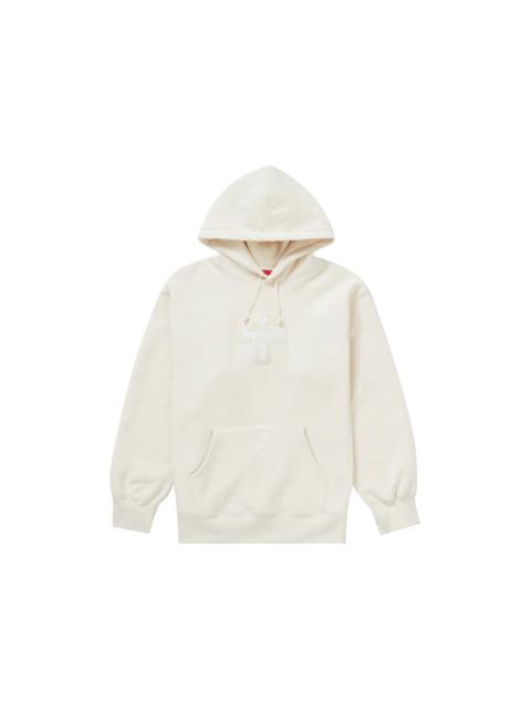 Supreme Supreme Cross Box Logo Hooded Sweatshirt Natural