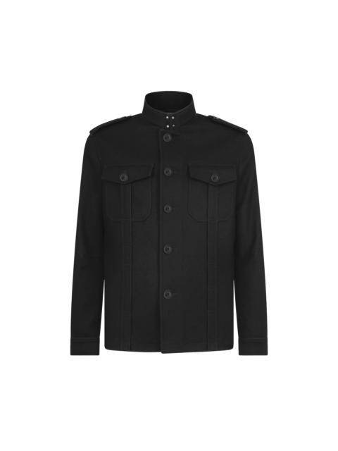 TOM FORD LIGHT FELT STAND COLLAR OVERSHIRT