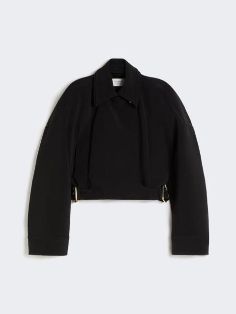 Sportmax Viscose cady cropped jacket - black