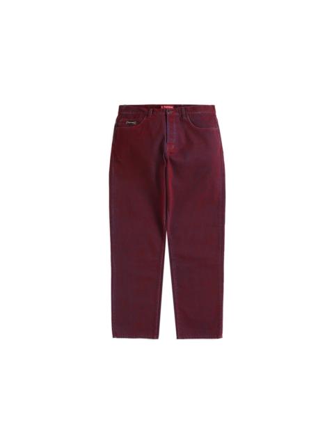 Supreme Supreme Flocked Regular Jean Red