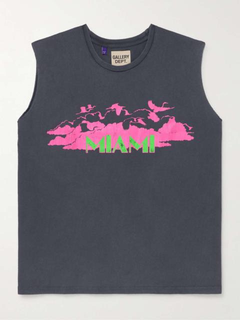 GALLERY DEPT. Collins Glittered Printed Cotton-Jersey Tank Top
