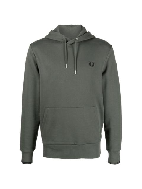 Fred Perry logo-embroidered cotton hoodie