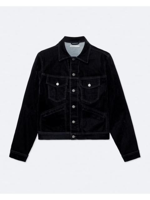 ALLSAINTS FLOCKED DENIM TRUCKER JACKET