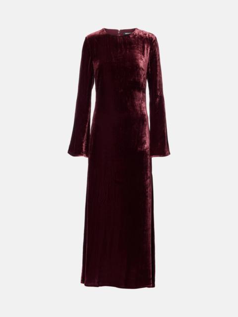 ROTATE Velvet maxi dress