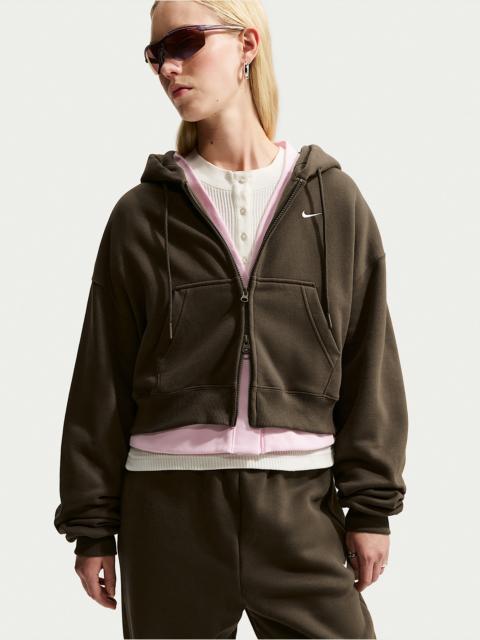 Nike Nike Studio Fleece Medium Weight Women's Oversized Full-Zip Cropped Hoodie