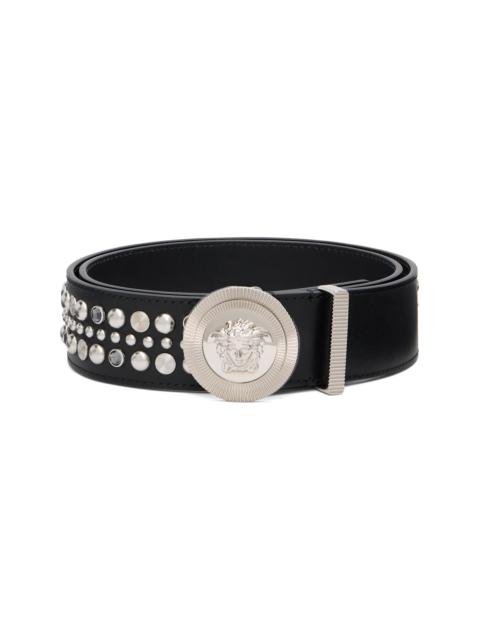 VERSACE Black Medusa Biggie Leather Belt