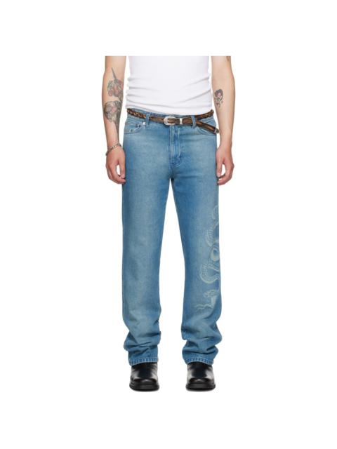 LU'U DAN Blue CLOT Edition Straight Leg Jeans