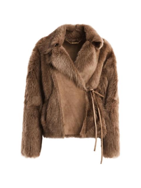 NOUR HAMMOUR Verena reversible shearling jacket