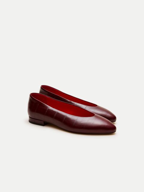 J.CREW Bea ballet flats in eel-embossed leather