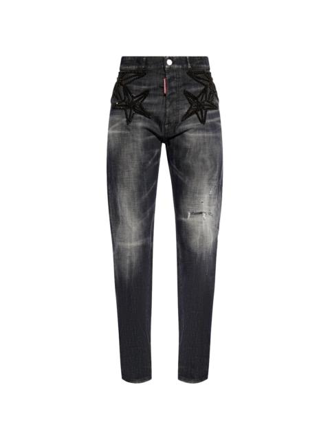 DSQUARED2 high-rise tapered jeans