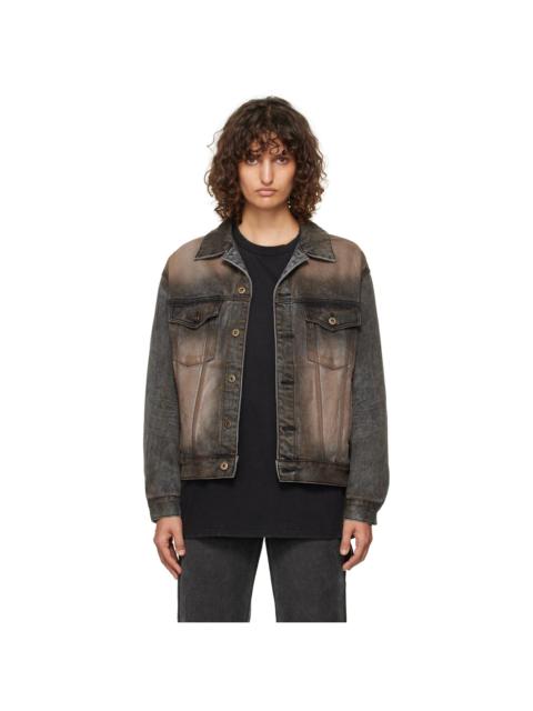 We11done Black Washed Denim Jacket