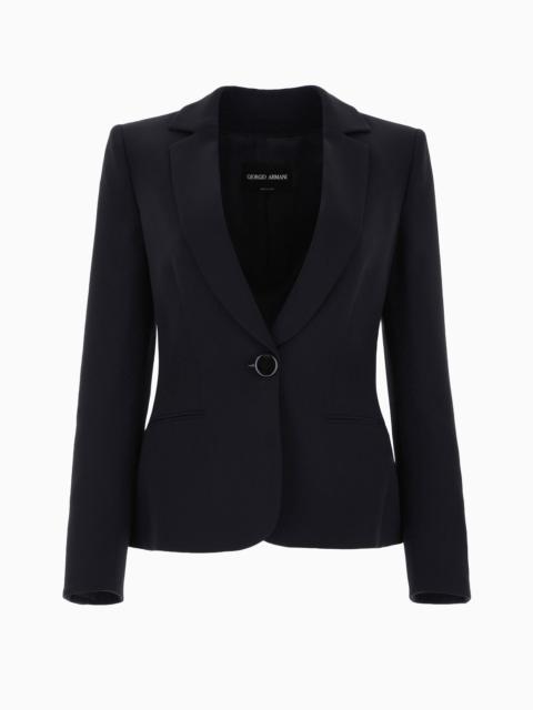 GIORGIO ARMANI Mulberry silk single-breasted jacket