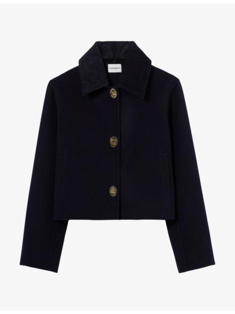 Claudie Pierlot Boxy-Fit Corduroy Wool-Blend Jacket