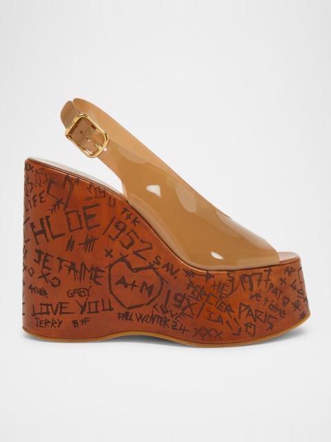 Chloé Maxime Jelly Slingback Platform Sandals