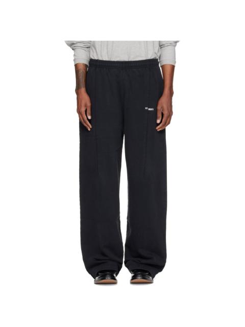 VETEMENTS Black Pinched Cut Up Sweatpants