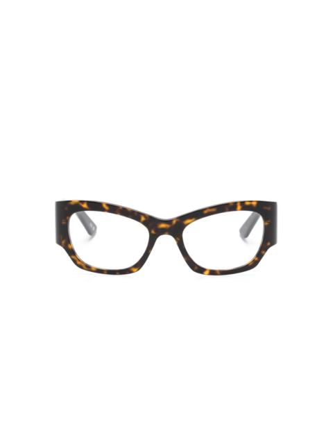 tortoiseshell square-frame glasses