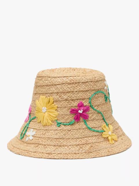 kate spade Floral Embroidered Sunhat