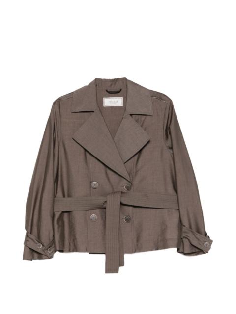 PESERICO belted double-breasted jacket