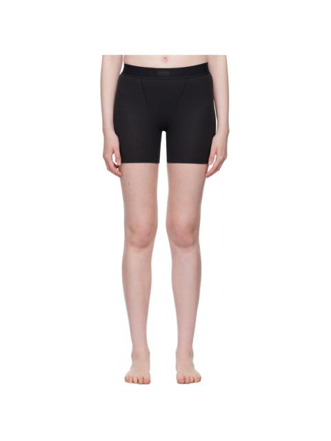 SKIMS Black Cotton Rib Boy Shorts